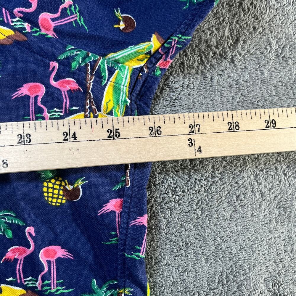 Ralph Lauren Shirt Mens XL Blue Flamingo Island Print Classic Fit Beach Tropical - Picture 9 of 9